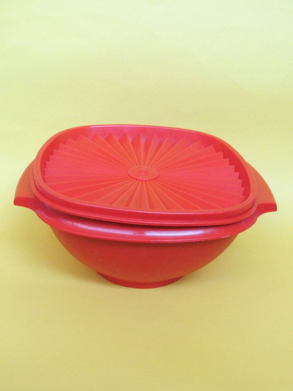 Vintage Tupperware Orange Servalier With Lid